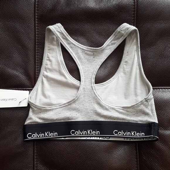 Gray and Black Calvin Klein Sports Bra - Picture 5 of 10